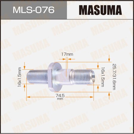 Wheel stud Masuma M16x1.5(R), M16x1.5(L) , MLS-076