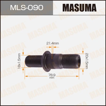 Wheel stud Masuma M20x1.5(R), M18x1.5(L), MLS-090