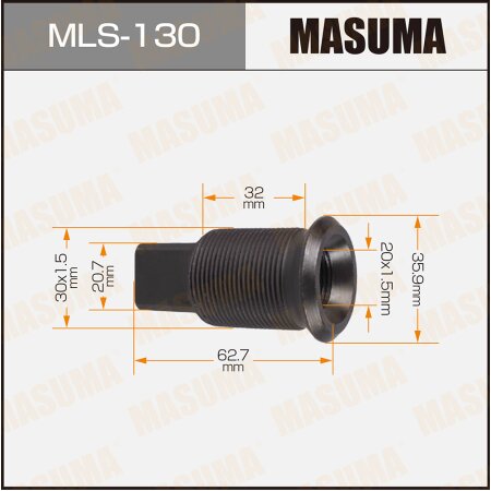 Double wheel stop bolt Masuma M30x1.5(R), M20x1.5(R), MLS-130