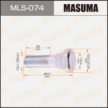 Wheel stud Masuma M12x1.25(R) , MLS-074