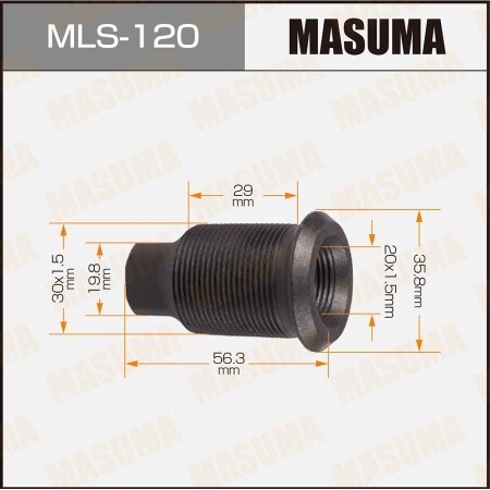 Double wheel stop bolt Masuma M30x1.5(R), M20x1.5(R), MLS-120