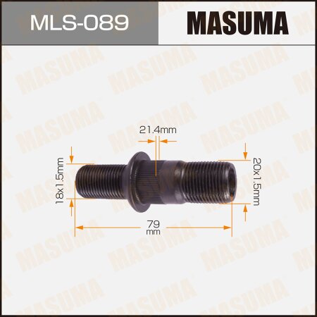 Wheel stud Masuma M20x1.5(R), M18x1.5(R) , MLS-089