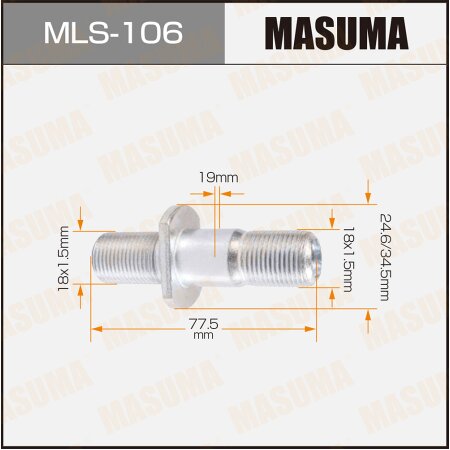 Wheel stud Masuma M18x1.5(L), M18x1.5(L), MLS-106