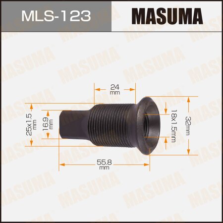 Double wheel stop bolt Masuma M25x1.5(L), M18x1.5(L), MLS-123