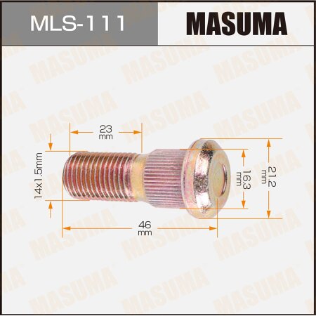 Wheel stud Masuma M14x1.5(R), MLS-111