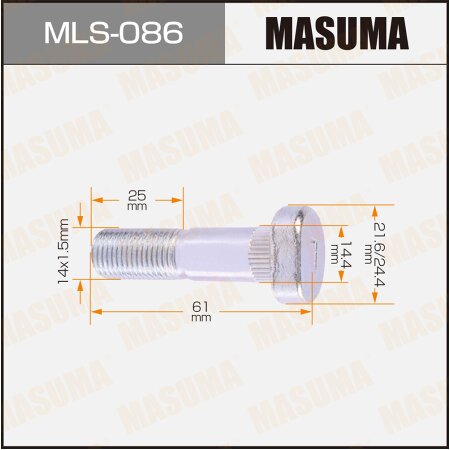 Wheel stud Masuma M14x1.5(L) , MLS-086
