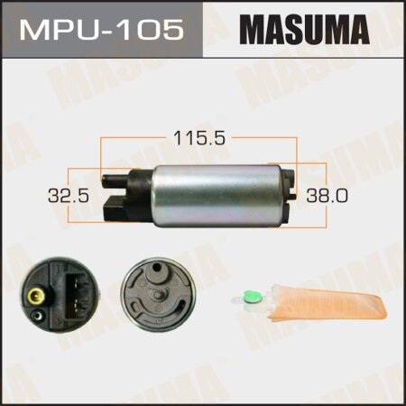 Fuel pump Masuma 100 LPH, 3kg/cm2, with filter MPU-002, MPU-105