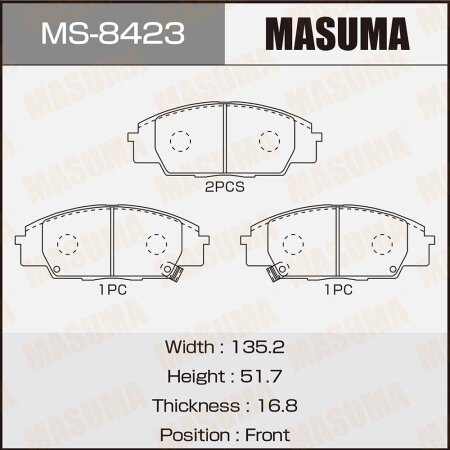 Brake pads Masuma, MS-8423