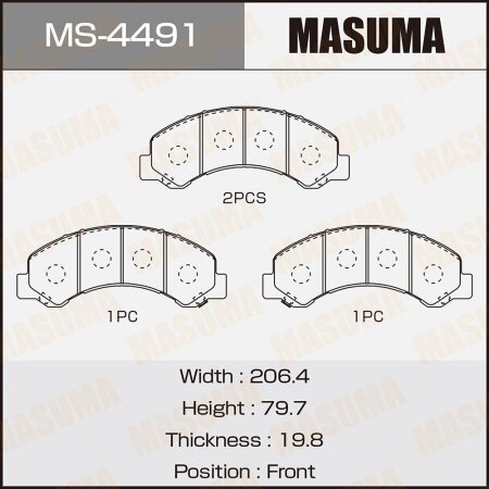 Brake pads Masuma, MS-4491