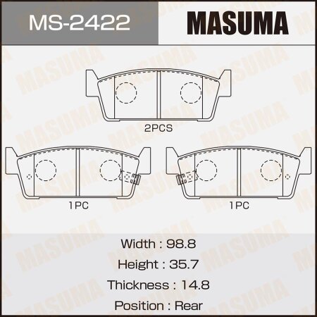 Brake pads Masuma, MS-2422