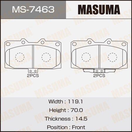 Brake pads Masuma, MS-7463