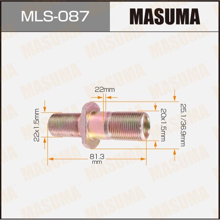 Wheel stud Masuma M22x1.5(R), M20x1.5(R), MLS-087