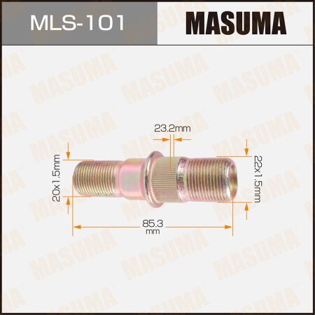Wheel stud Masuma M22x1.5(R), M20x1.5(R) , MLS-101