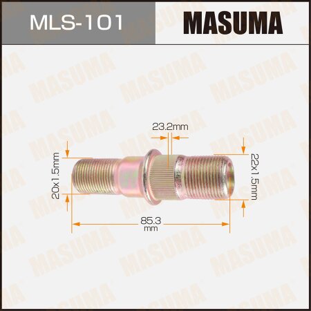 Wheel stud Masuma M22x1.5(R), M20x1.5(R), MLS-101