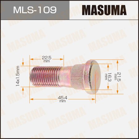 Wheel stud Masuma M14x1.5(R), MLS-109