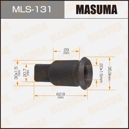 Double wheel stop bolt Masuma M30x1.5(L), M20x1.5(L), MLS-131