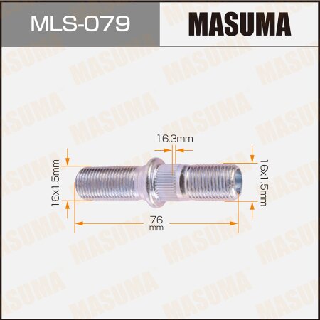 Wheel stud Masuma M16x1.5(R), M16x1.5(L), MLS-079