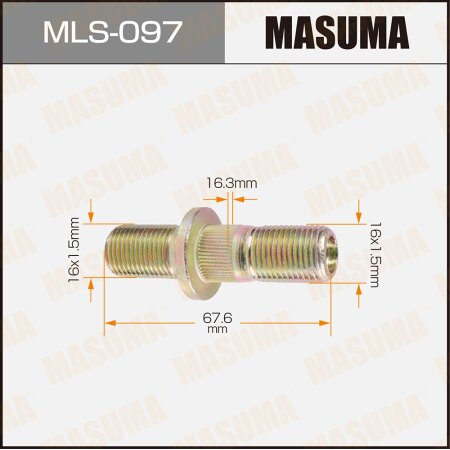 Wheel stud Masuma M16x1.5(R), M16x1.5(R), MLS-097