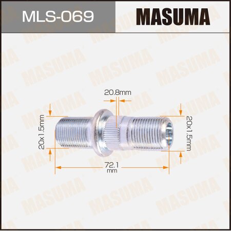 Wheel stud Masuma M20x1.5(R), M20x1.5(R) , MLS-069