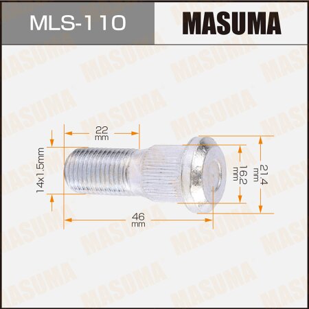 Wheel stud Masuma M14x1.5(L), MLS-110