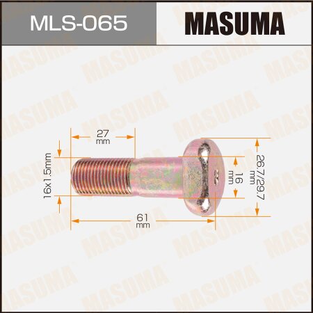 Wheel stud Masuma M16x1.5(R), MLS-065