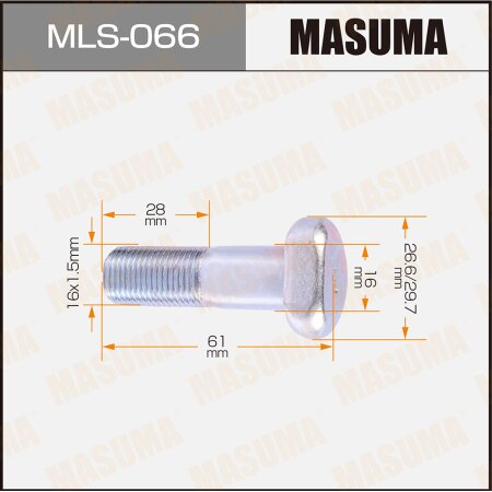 Wheel stud Masuma M16x1.5(L) , MLS-066