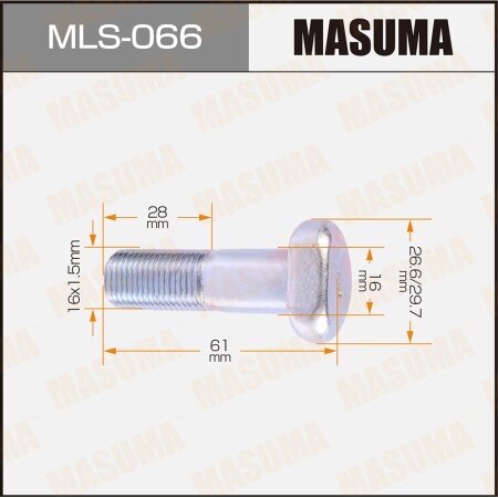 Wheel stud Masuma M16x1.5(L), MLS-066