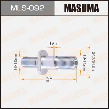 Wheel stud Masuma M18x1.5(L), M16x1.5(L) , MLS-092