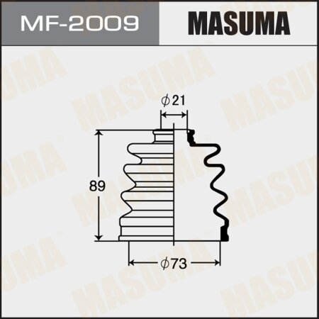 CV Joint boot Masuma (rubber), MF-2009