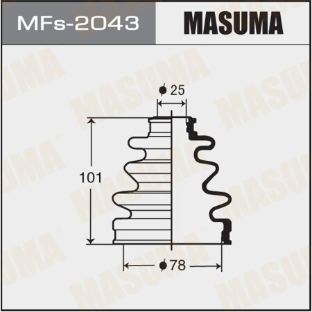 CV Joint boot Masuma (silicone), MFs-2043