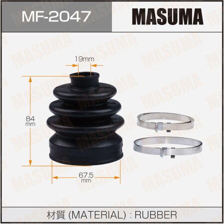 CV Joint boot Masuma (rubber), MF-2047
