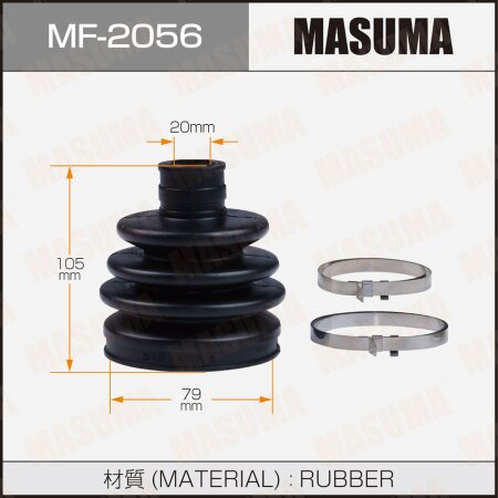 CV Joint boot Masuma (rubber), MF-2056