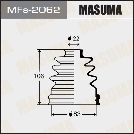 CV Joint boot Masuma (silicone), MFs-2062