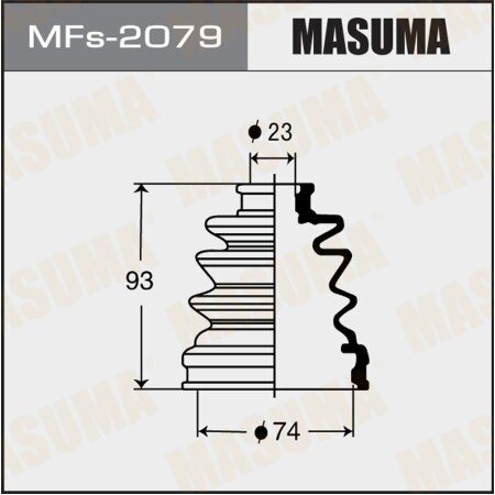 CV Joint boot Masuma (silicone), MFs-2079