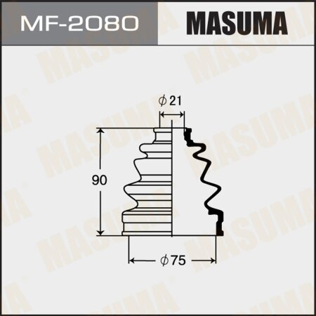 CV Joint boot Masuma (rubber), MF-2080