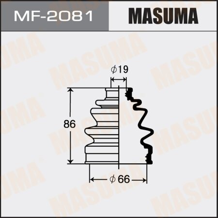CV Joint boot Masuma (rubber), MF-2081