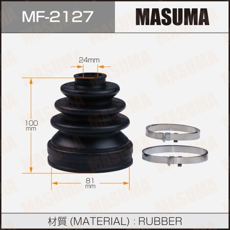 CV Joint boot Masuma (rubber), MF-2127