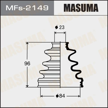 CV Joint boot Masuma (silicone), MFs-2149