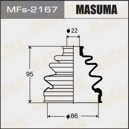 CV Joint boot Masuma (silicone), MFs-2167