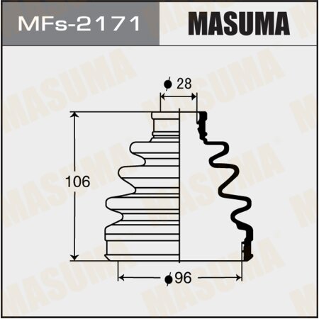 CV Joint boot Masuma (silicone), MFs-2171