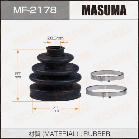 CV Joint boot Masuma (rubber), MF-2178