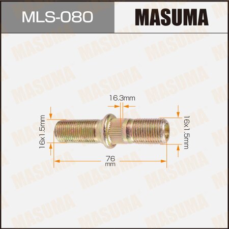 Wheel stud Masuma M16x1.5(R), M16x1.5(R) , MLS-080