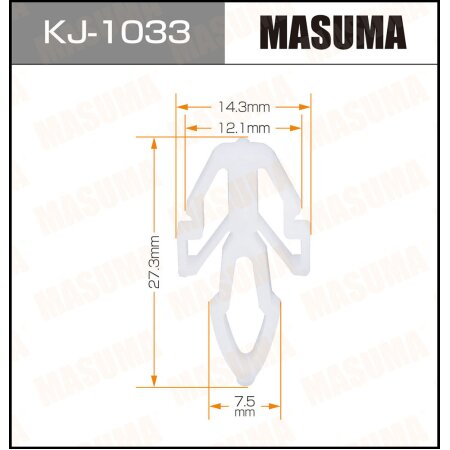 Retainer clip Masuma plastic, KJ-1033