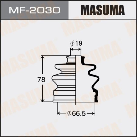 CV Joint boot Masuma (rubber), MF-2030