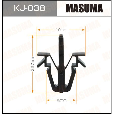 Retainer clip Masuma plastic, KJ-038