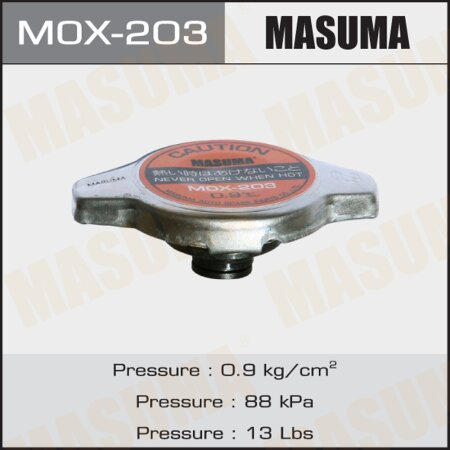 Radiator cap Masuma 0.9 kg/cm2, MOX-203