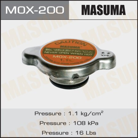 Radiator cap Masuma 1.1 kg/cm2, MOX-200