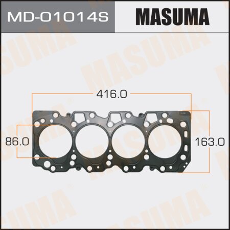 4-layer head gasket (metal-elastomer) Masuma, thickness 1,40mm, MD-01014S