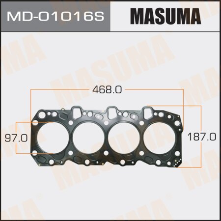 3-layer head gasket (metal-elastomer) Masuma, thickness 0,90mm, MD-01016S