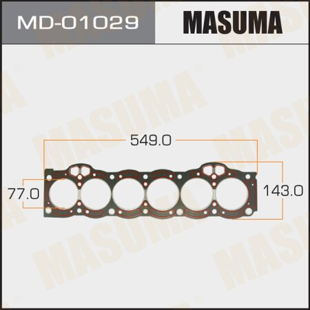 Head gasket (graphene-elastomer) Masuma, thickness 1,60mm, MD-01029